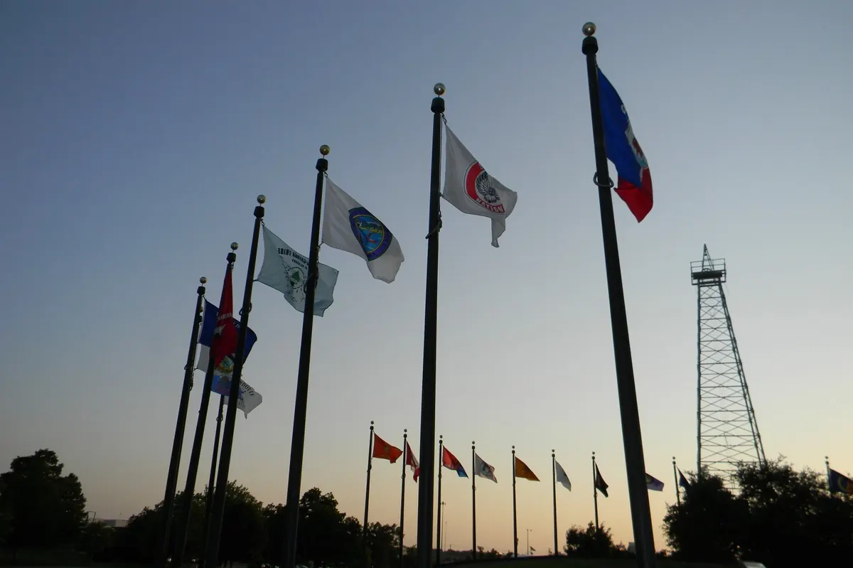 The Meeting Place monument on the Oklahoma State Capitol grounds